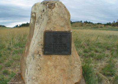 June picture of The Rosebud Battlefield General Crooks Marker. Image is from the Lame Deer, Montana Picture Tour.