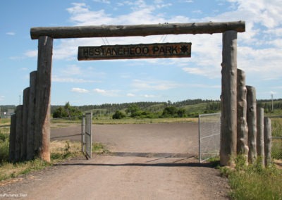 June picture of the entrance to Hestaneheoo Park. Image is from the Lame Deer, Montana Picture Tour.