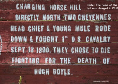 June picture of The Hay-Corral Battlefield Memorial in Montana. Image is from the Lame Deer, Montana Picture Tour.