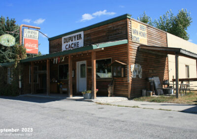 September 2023 picture of Cache Store in Dupuyer, Montana. Image is from the Dupuyer Montana Picture Tour.