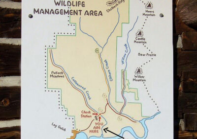 Map of the Beartooth Wildlife Management Area north of Helena, Montana.