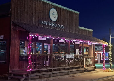 December view of the Lightning Bug Christmas Lights on Main Street in downtown Augusta, Montana.