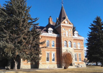 Winter picture of the Jefferson County Courthouse in Boulder, Montana. Part of the Boulder Montana Picture Tour.