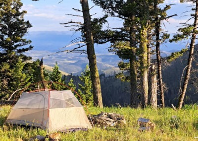 Photo of a campsite in the Gates Of The Mountains Wilderness