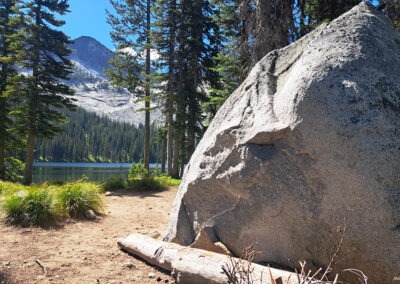 July picture a popular campsite at Blodgett Lake. Image is from the Blodgett Canyon, Montana Picture Tour.