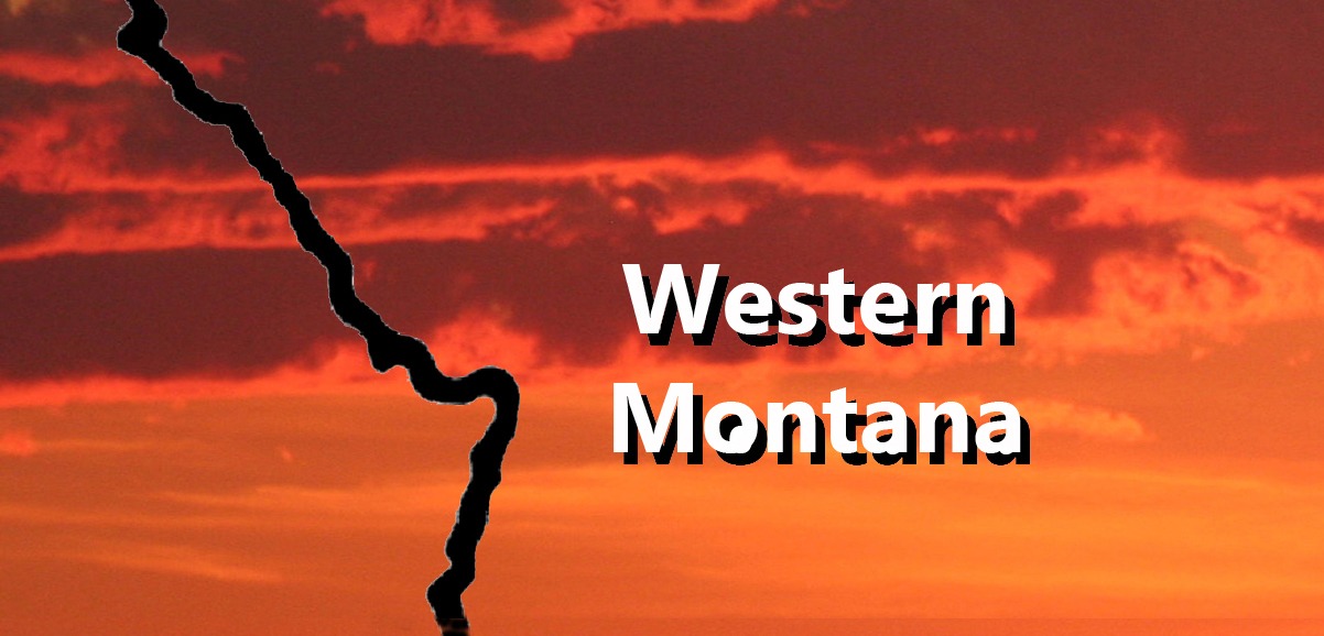 Western MT - Part of the Regional Map of Montana on MontanaPictures.Net