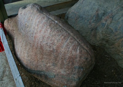 June picture of the "Sleeping Buffalo" a stone monolith on Highway 2 east of Malta, Montana