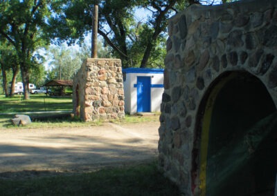 July picture of Malta City campground located on the west side of Malta, Montana