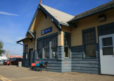 September picture of the Malta, Montana Rail Road depot.