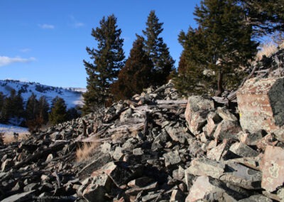 November picture of a talus slope in the Elkhorn Wildlife Management Area near Radersburg, Montana