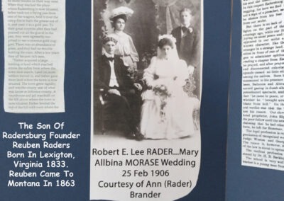 Picture of the Rader family historical photograph found in the Radersburg Cemetery Visitor Center outside Radersburg, Montana