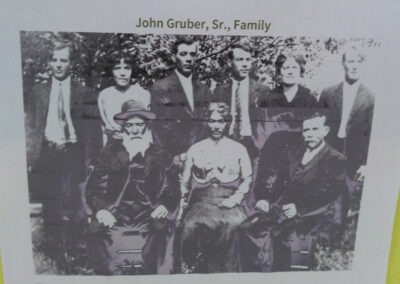 Picture of the Gruber family historical photograph found in the Radersburg Cemetery Visitor Center outside Radersburg, Montana