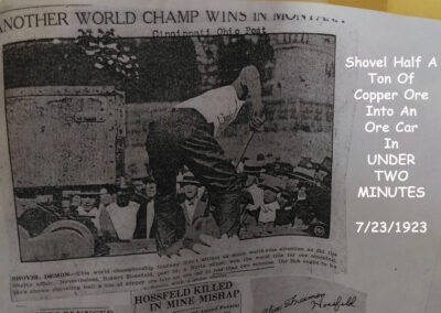 Picture of a newspaper clipping on Robert Hossfeld found in the Radersburg Cemetery Visitor Center outside Radersburg, Montana