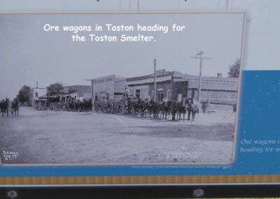 Historical picture from the Toston Smelter sign twelve miles east of Radersburg, Montana